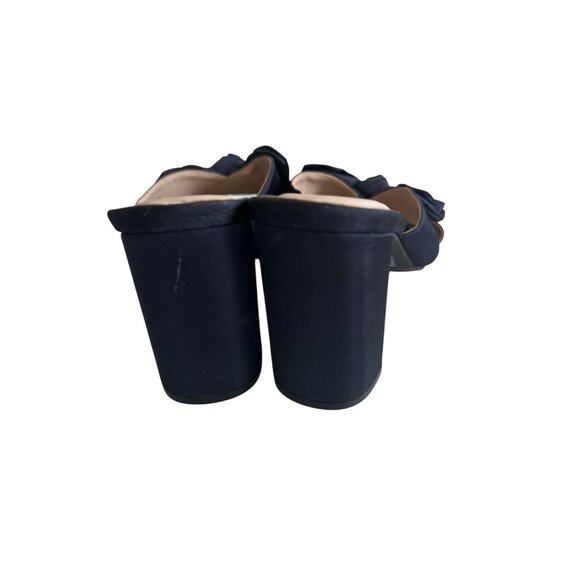 Draper James Navy Bow Heeled Sandals - Picture 9 of 12